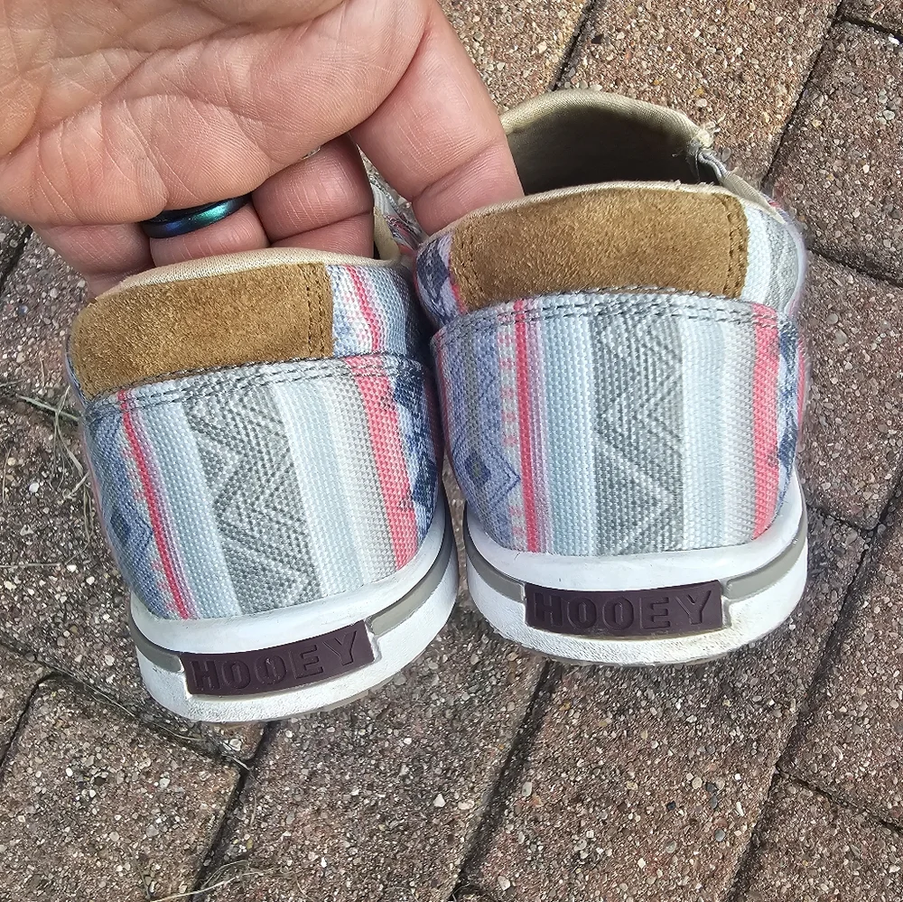 Twisted X Boots Hooey Slip On Loper Loafer Women's Sz 7 M Pink/Multi (NIB) - Picture 5 of 6